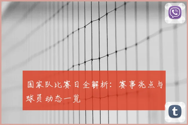 国家队比赛日全解析:赛事亮点与球员动态一览